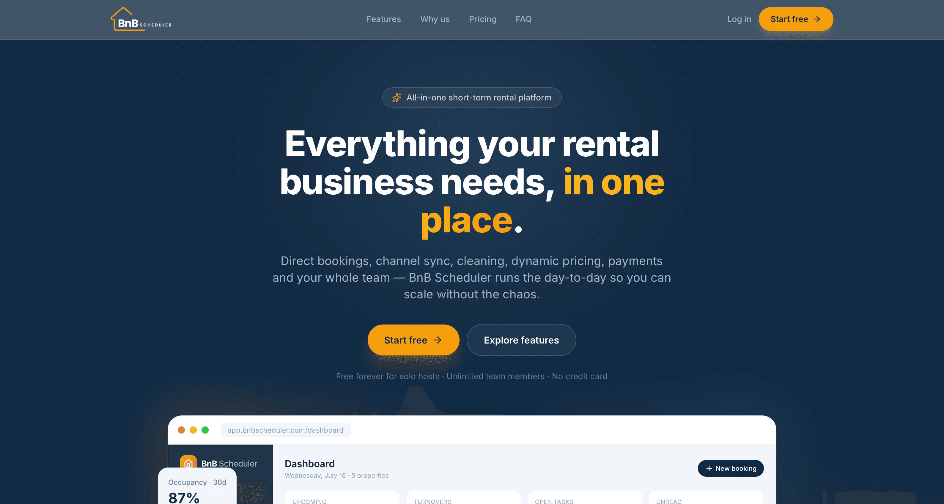 BnB Scheduler preview